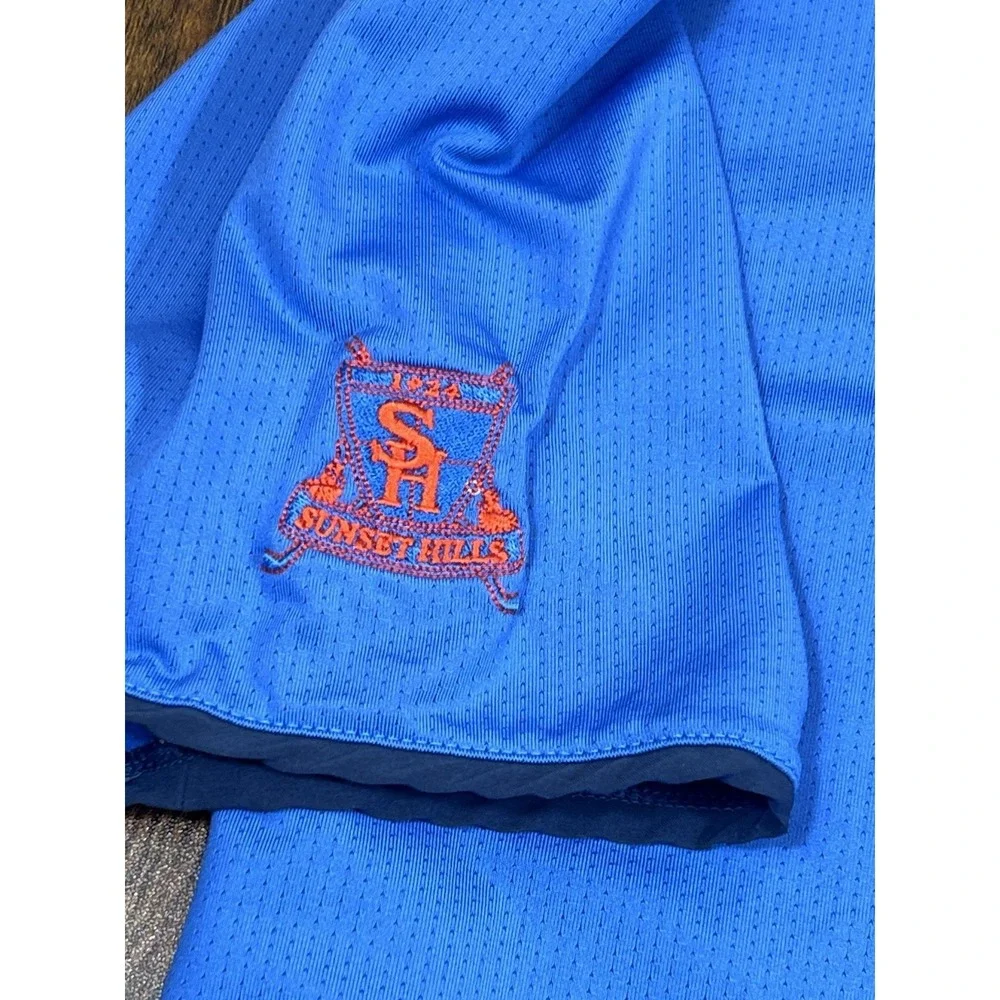 Adidas Men's Climacool Golf Performance Polo Shirt Blue Navy Orange Size XL